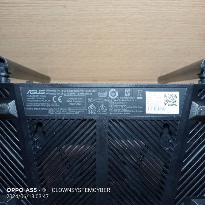 ASUS RT-AX56U AX1800 Dual Band WiFi 6 Wireless Router with AiMesh