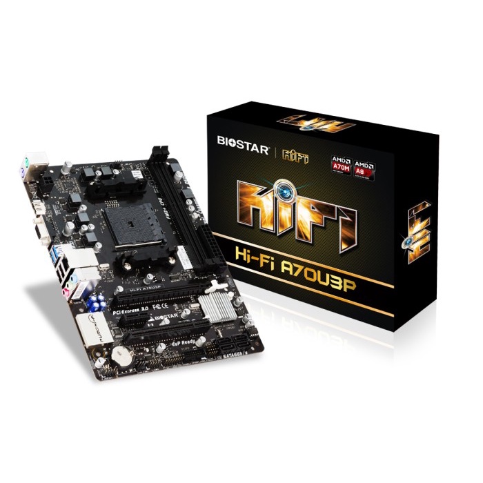 BISA GOSEND MAINBOARD BIOSTAR HI-FI A70U3P SOKET FM2 TERLARIS