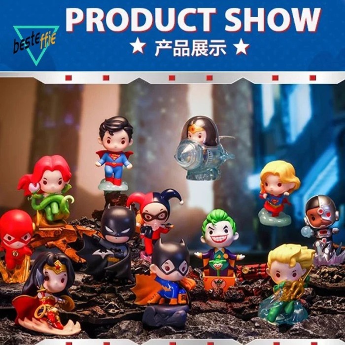 Popmart Justice League Anime Figure Blind Box Cute Kawaii Superman