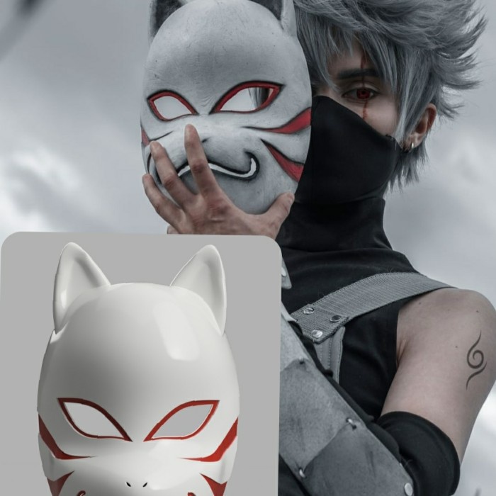 TERBARU! Mask Kakashi anbu, Topeng naruto anime.