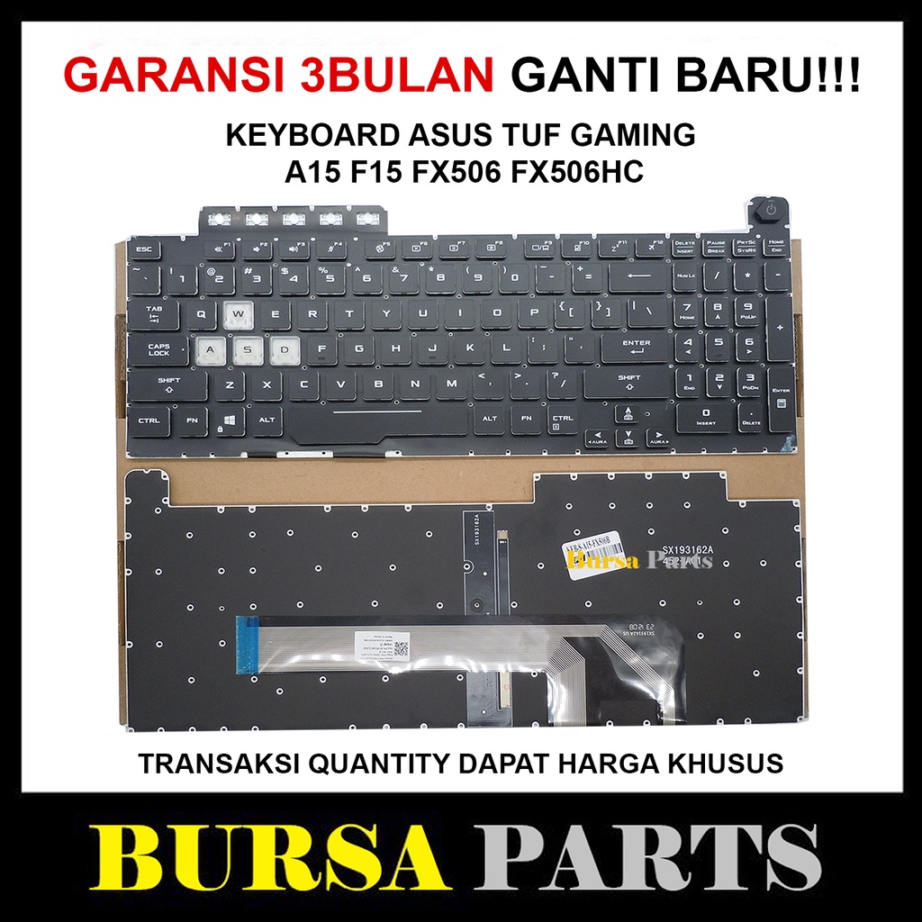 Keyboard Asus Tuf Gaming a15 f15 fx506 fx506hc