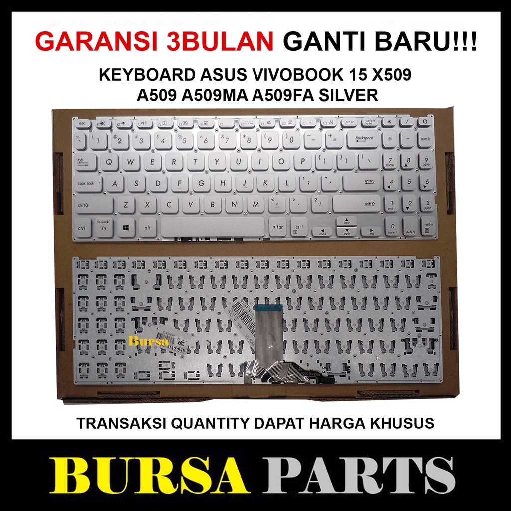 Keyboard Asus Vivobook 15 x509 a509 a509ma a509fa Silver