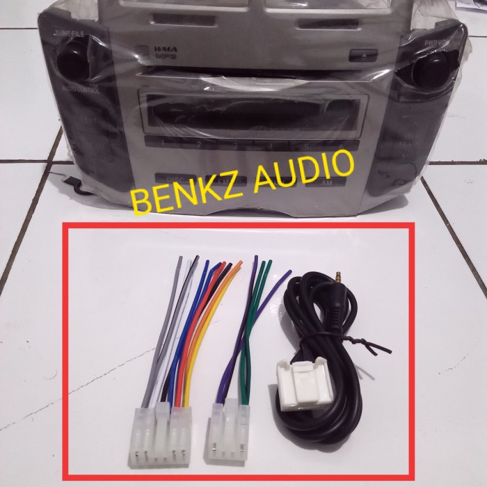 HOT SALE Kabel soket headunit tape mobil yaris old + kabel aux