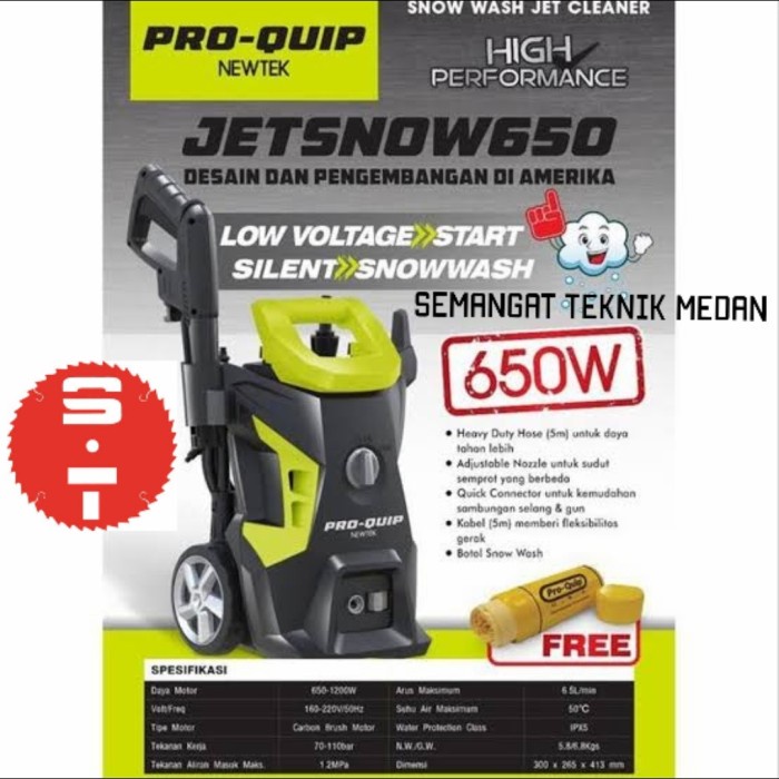 HARGA DISC - MESIN STEAM CUCI SALJU MOBIL MOTOR JET CLEANER SNOW WASH PROQUIP 650