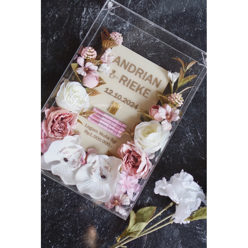 Favorit Frame Mahar Akrilik Mahar Rustic Bingkai Mahar Pernikahan Mahar Nikah Mahar Transparan 20x30