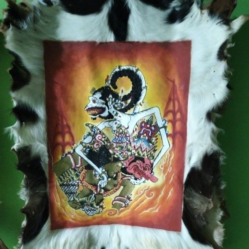 Terlaris lukisan Anoman vs siketek puteh media kulit kaligrafi Beli Sekarang