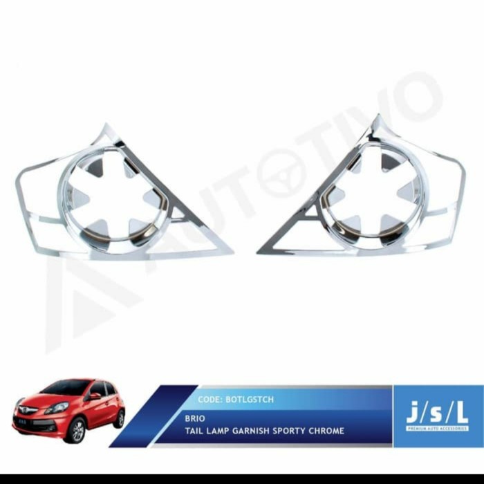 jsl garnish belakang brio 2012-2015 tail lamp garnish chrome