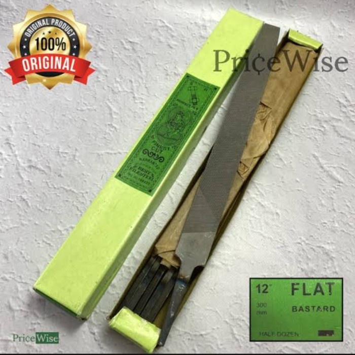 PREMIUM Kikir Besi Flat Plat Gepeng 4" 6" 8" 10" 12" Cap Baut Baud India