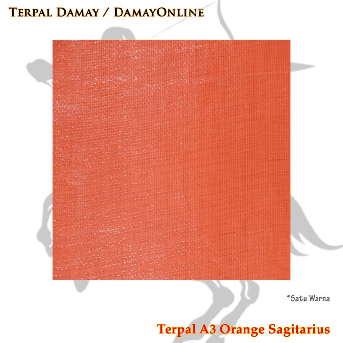 PREMIUM Terpal Rol A3 Orange Korea Sagitarius ( Harga / Rol )