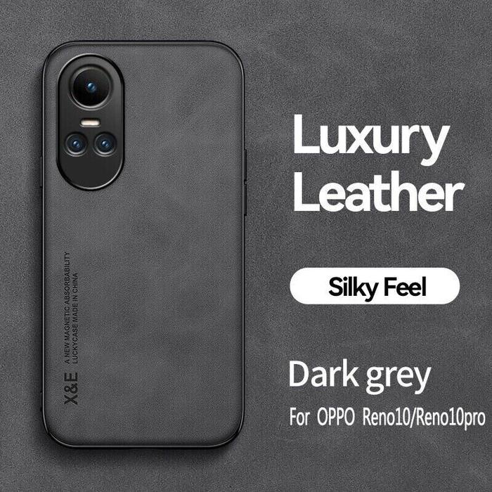 [Leather Case] Case Oppo Reno 10 5G / Reno 10 Pro 5G Casing Tekstur Kulit Domba Casing Oppo Reno 10