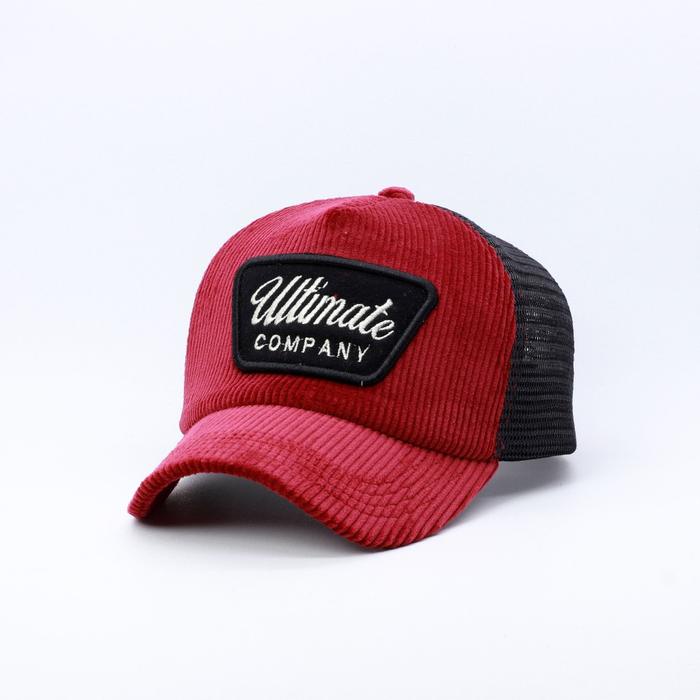 PREMIUM Cropss Topi trucker topi jaring lidah pendek topi corduroy bordir ultimate