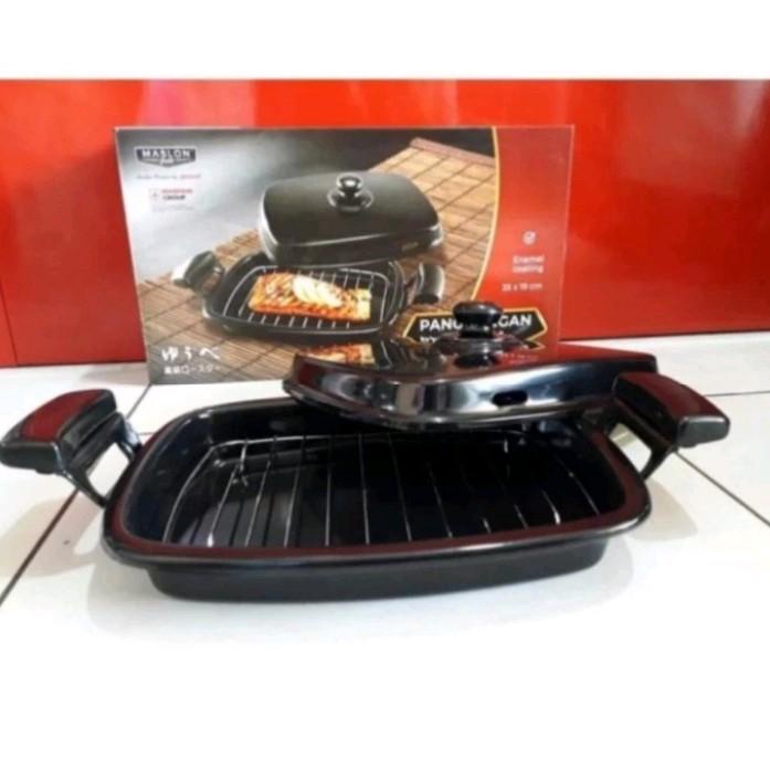 terbaru  alat panggangan ikan bbq pemanggang crystal oven maslon maspion + tutup ready