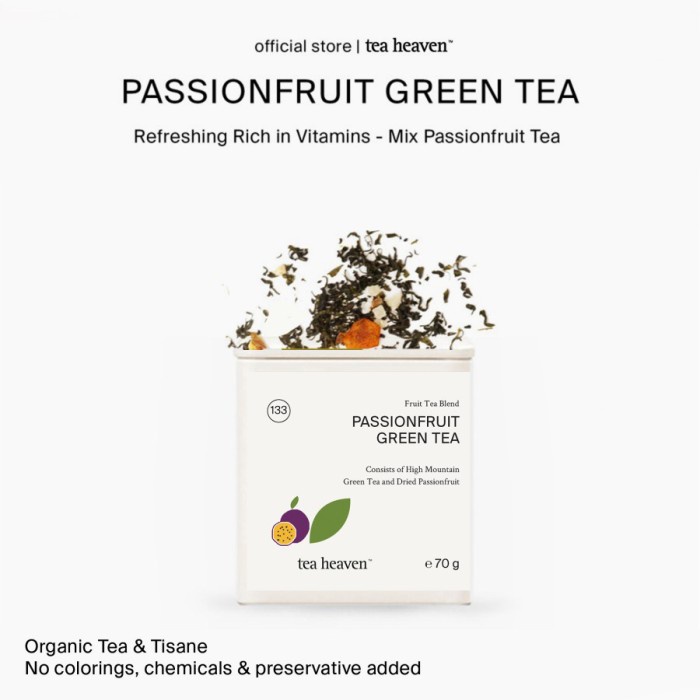 

Green Tea Passionfruit Teh Hijau Buah Premium Cafe Artisan Tea Heaven