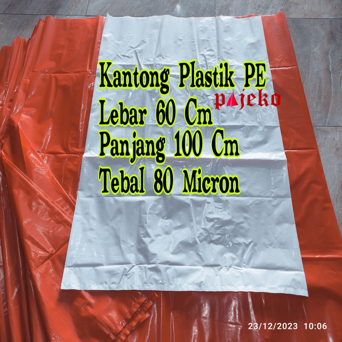 Kantong Plastik Sampah 60 x 100 Cm Tebal 80 Micron , Plastik PE Tebal