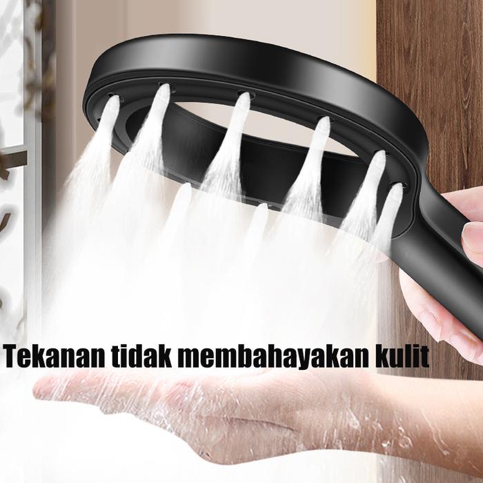 READY STOK KEPALA SHOWER HAND KEPALA TEKANAN TINGGI SHOWER/SELANG .5M+BRAKET/SHOWER TEKANAN