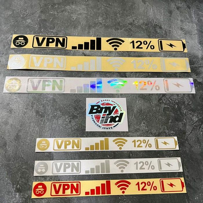 

Sticker Stiker Vpn Sinyal Hp Wifi Baterai Cutting