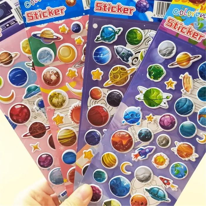 

Stiker Ff Motif Planet Sticker Timbul 3D Anak