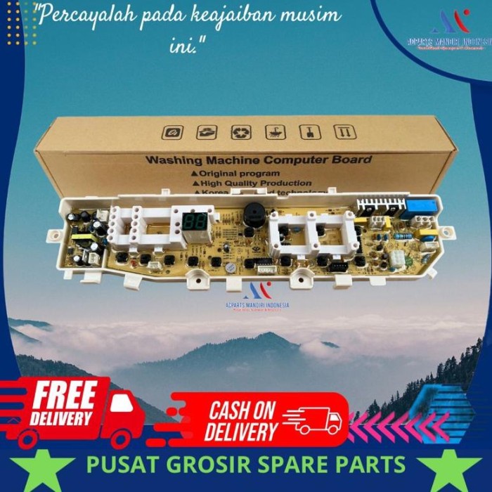 ORIGINAL SAMSUNG 7.5Kg, WA75H4200SG / WA75H4200SG/SE DIAMOND DRUM modul pcb mesin cuci Top Loading
