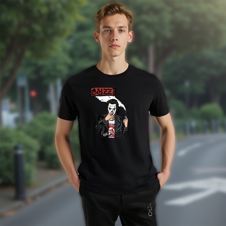 【Limited Time Offer】 acubi fashion kaos wanita Joker Punk T shirt Buzz Print OEKO-TEX® Bersertifikat