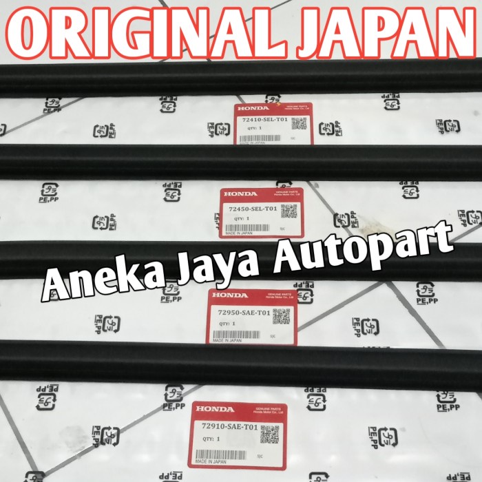 pelipit karet kaca luar Honda Jazz GD3 2004-2007 original 1set 4pcs