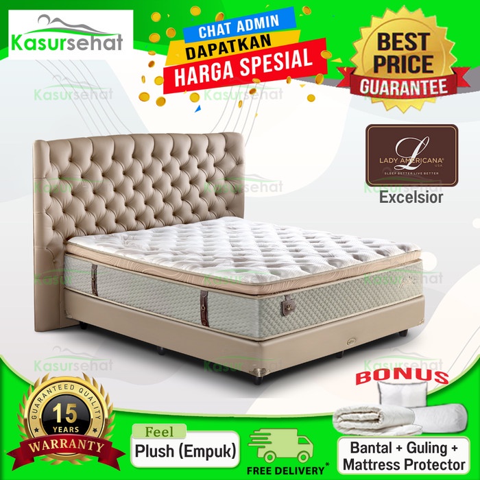 Lady Americana Kasur Springbed Excelsior - Full Set 180X200