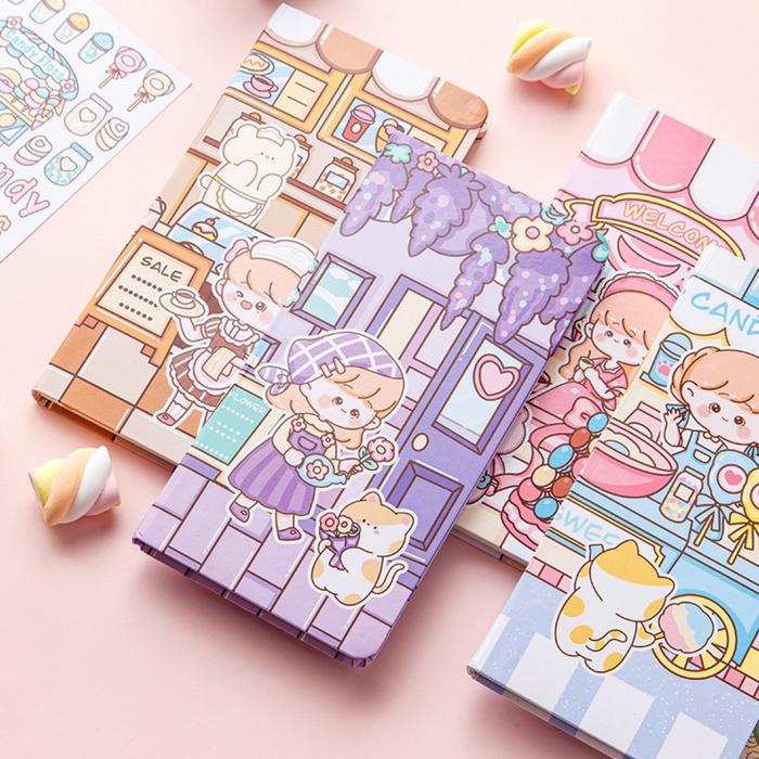 

Notebook weeks motif korea karakter Buku catatan kartun lucu Buku tulis harian Week plan Scrapbook