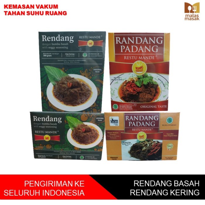 

Rendang Padang Asli Daging Sapi Restu Mande. Bukan Frozen Food