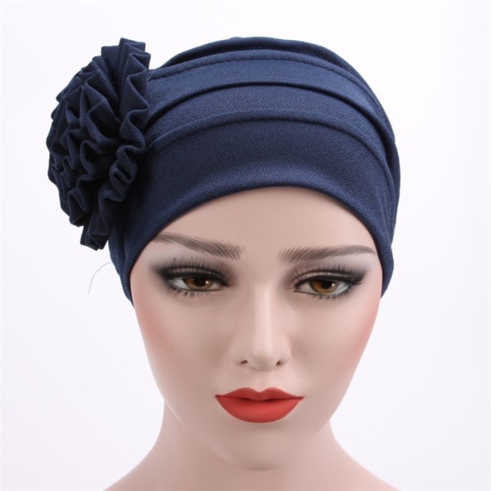 Topi Turban Motif Bunga Untuk Wanita Muslim