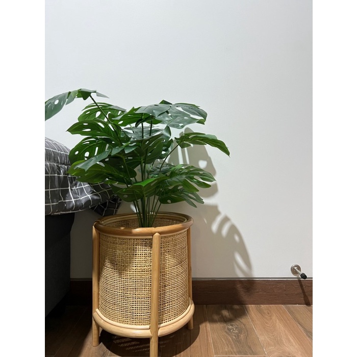 POT ROTAN TINGGI VAS BUNGA SUDUT/ Cover Pot tanaman rotan/ Home Decor