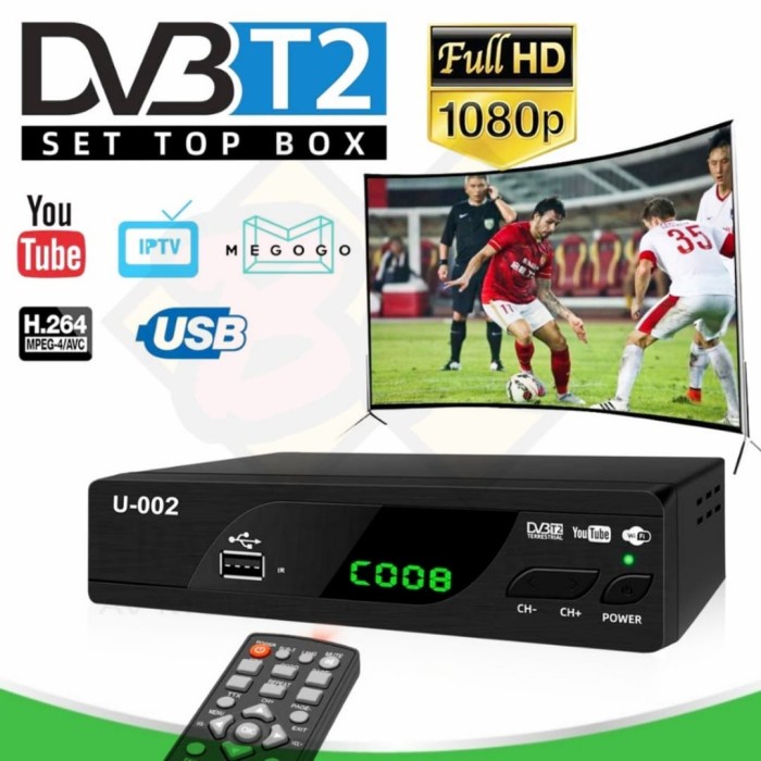 Set top box reciever stb digital Tv Dvbt2 dekoder tuner digital tv