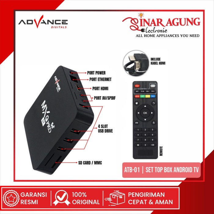 ADVANCE ATB-01 / ATB01 SET TOP BOX ANDROID TV BOX MXQ PRO 4K