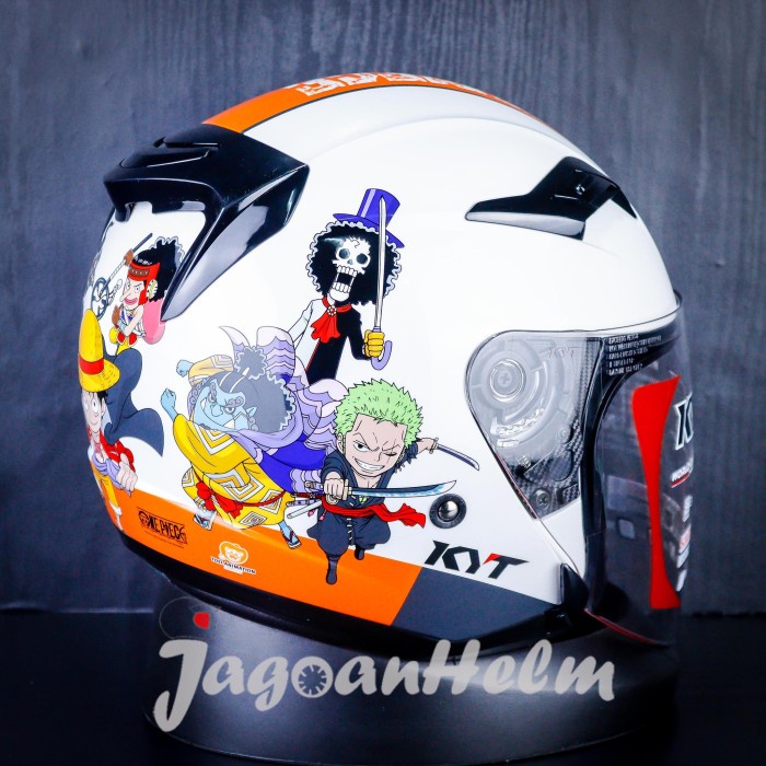 KYT HELM VENOM OPEN JUNIOR ONE PIECE #1 WHITE ANAK