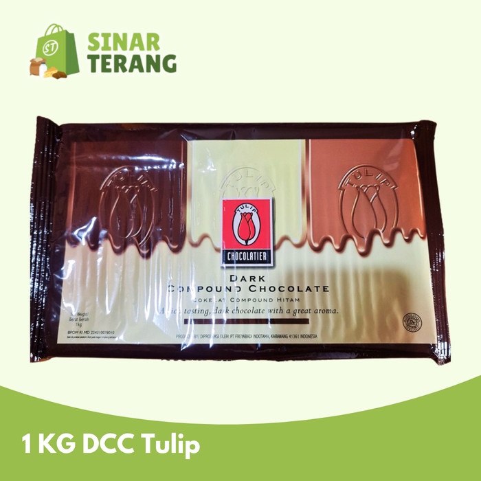 

Ready Stok" Dark Chocolate Compound Tulip 1Kg / Cokelat Batang Tulip Dcc 1 Kg