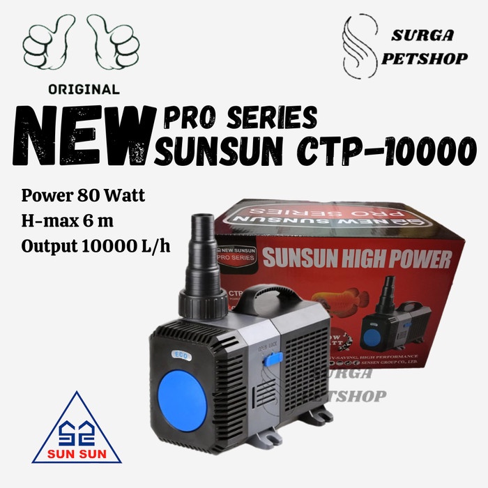 NEW SUNSUN CTP 10000 Pompa Air Celup Akuarium Kolam Ikan CTP10000