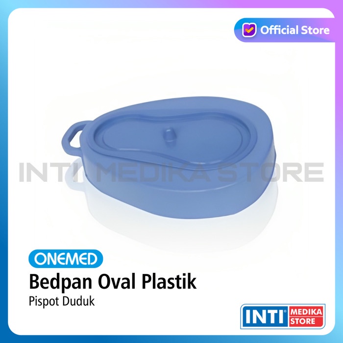 ONEMED - Bedpan Duduk Plastik + Tutup Bed Pan Pispot BAB Oval