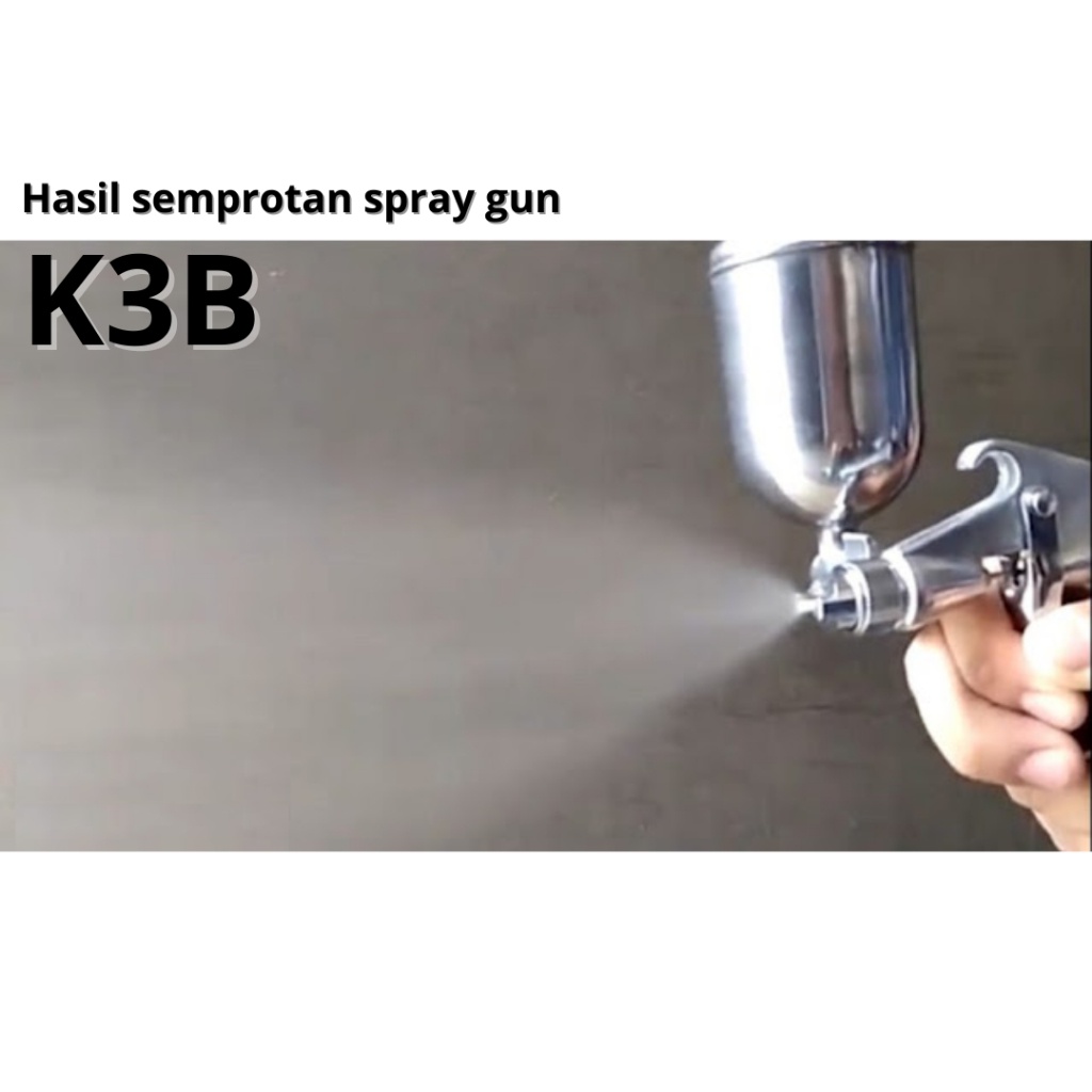 HJK IWA Spray Gun K-3B Semprotan Cat Kompresor Tabung Atas 200 ML Cat Semprot Angin Cat Minyak Mobil