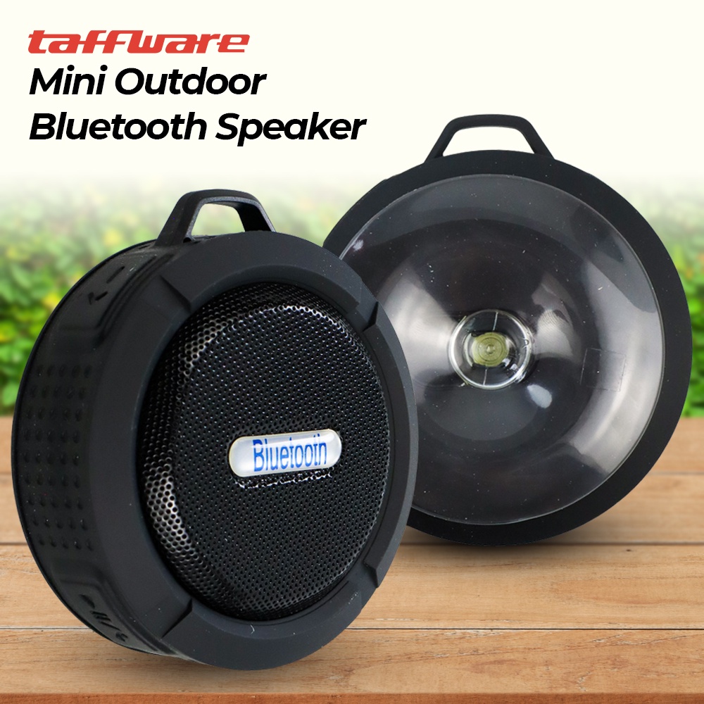 (UPme)  Taffware Mini Bluetooth Speaker Portable Outdoor with Suction Cup 5W - C6 Kualitas Terbaik