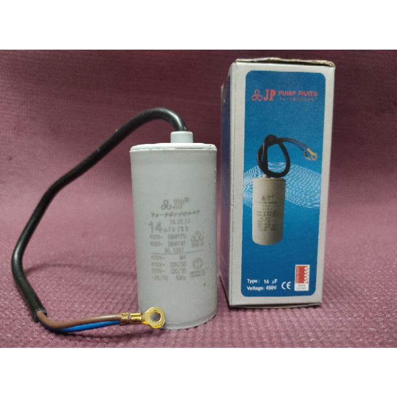 Hjk JP Kapasitor Bulat 14uf 450V Kapasitor Kabel 14 uf 450V MURAH