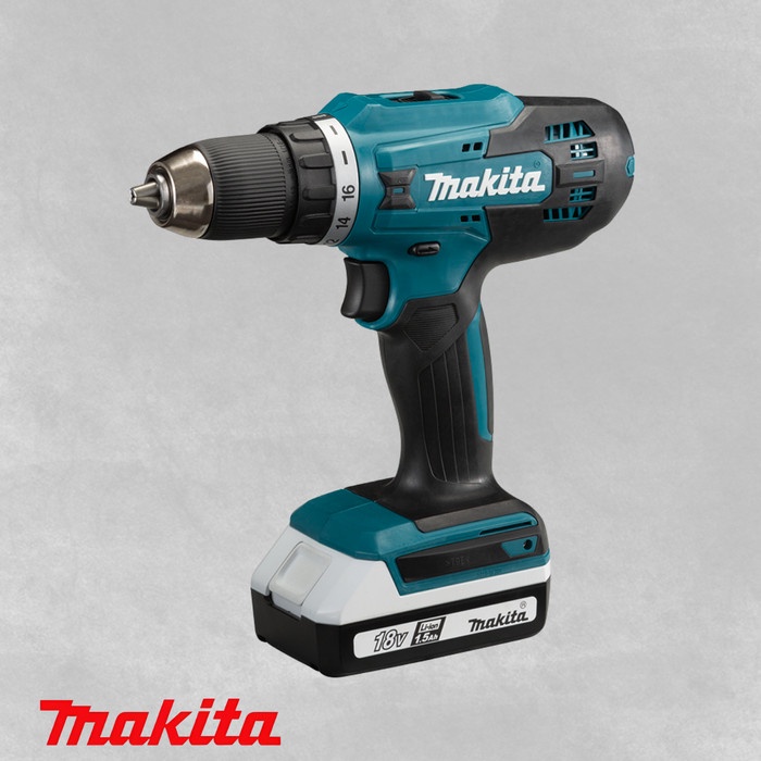 Makita Bor Baterai Makita DF488D005 13 mm (1/2") 18 Volt Li-Ion Cordless Hammer Driver Drill Unit