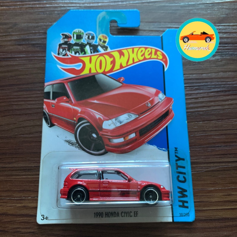 Hotwheels 1990 Honda Civic EF 2014 Red Original