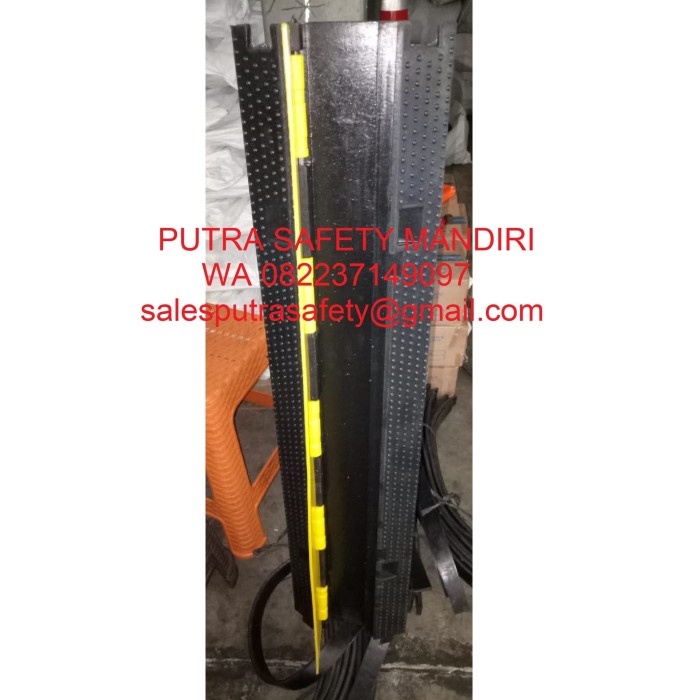 RUBBER CABLE PROTECTOR 1 CHANNEL PELINDUNG KABEL LISTRIK LANTAI MURAH