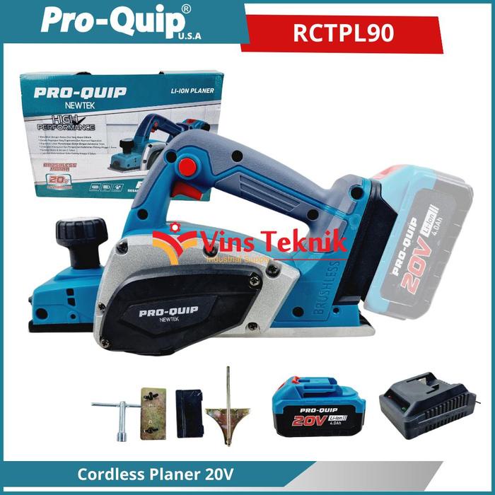 Cordless Planer Mesin Serut Kayu Baterai Rctpl 90 Proquip Rctpl90