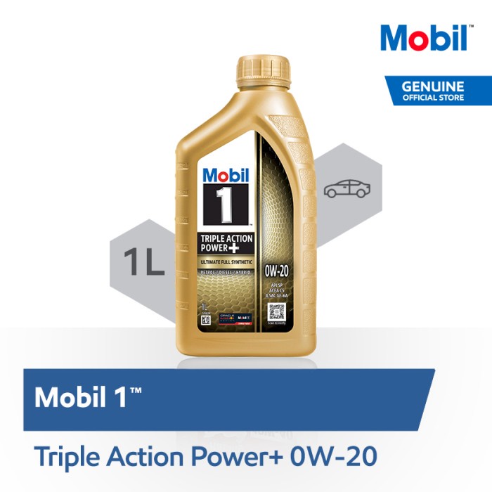 OLI MESIN - MOBIL 1 0W-20 (1 LITER)