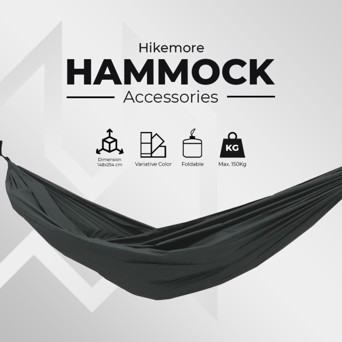 Eiger Aoki - Hammock Outddor Tempat Tidur Gantung Hikemore Original