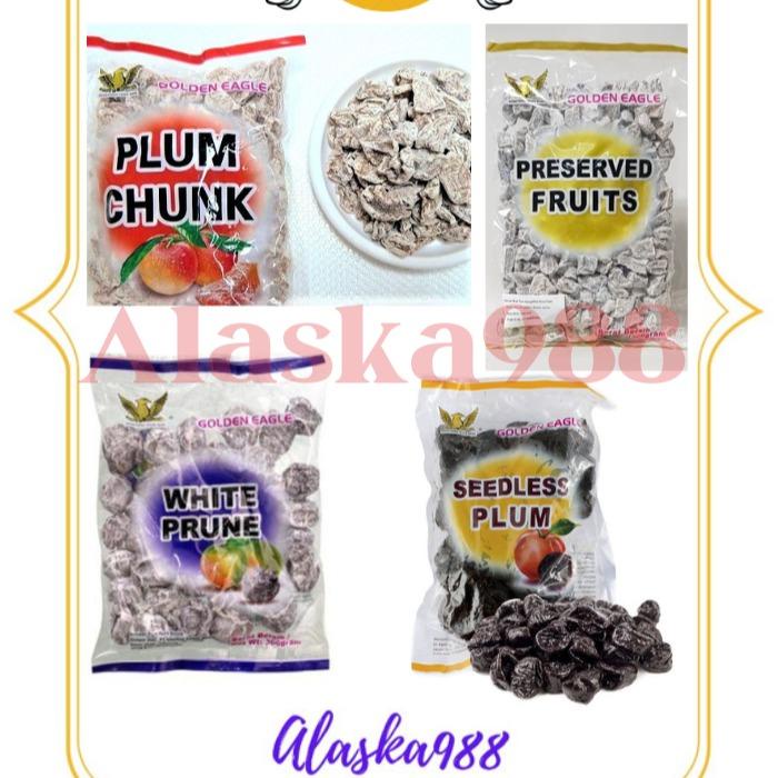 

terbaru !!! golden eagle manisan buah plum preserved - plum chunk - white prune - seedless plum