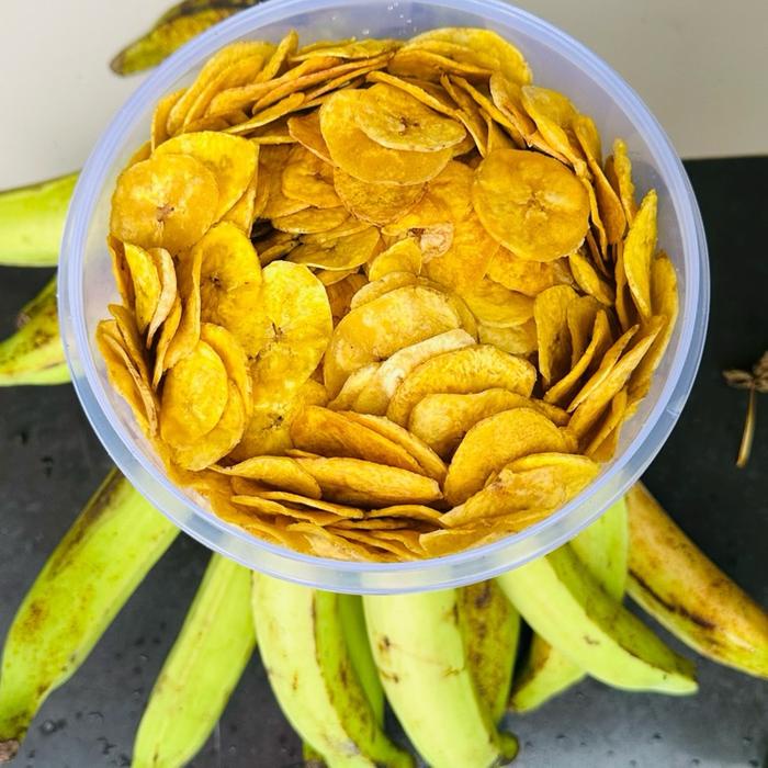 

terbaru !!! kripik pisang tanduk tapao 5liter 1kg ready