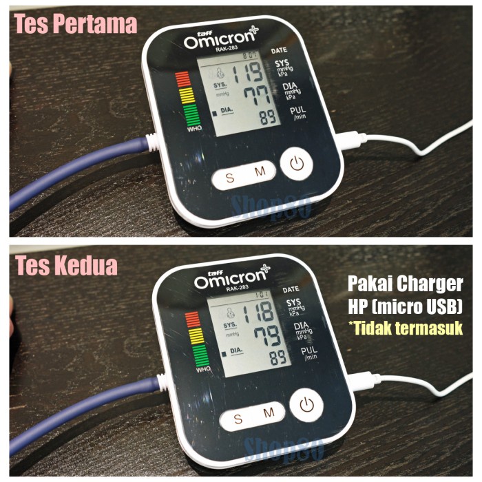 Tensi Meter Omicron Tensimeter Digital Alat Tensi Lengan / Pergelangan