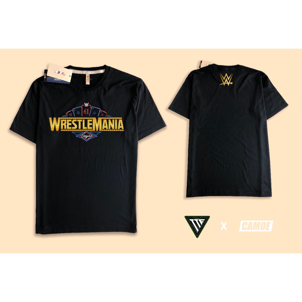 Kaos Tshirt WrestleMania Wrestle Mania Vegas 41 Logo WWE