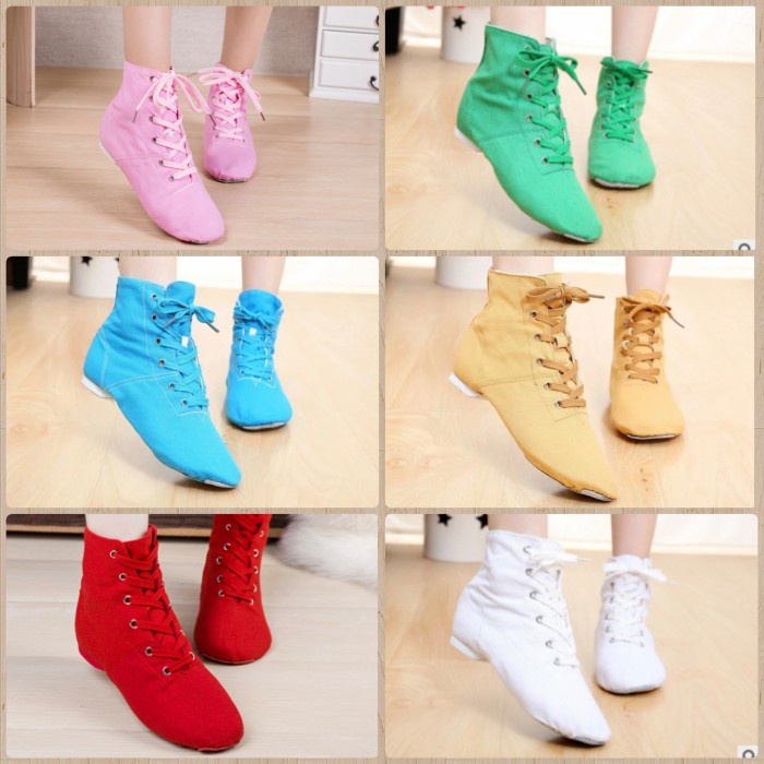 Sepatu kain wanita line dance senam boots fabric ankle shoes