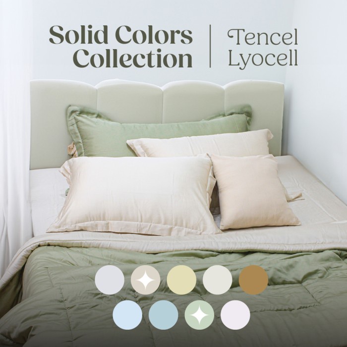 Sprei / Bedcover Serat Bambu Organic Sutra Lyocell Polos
